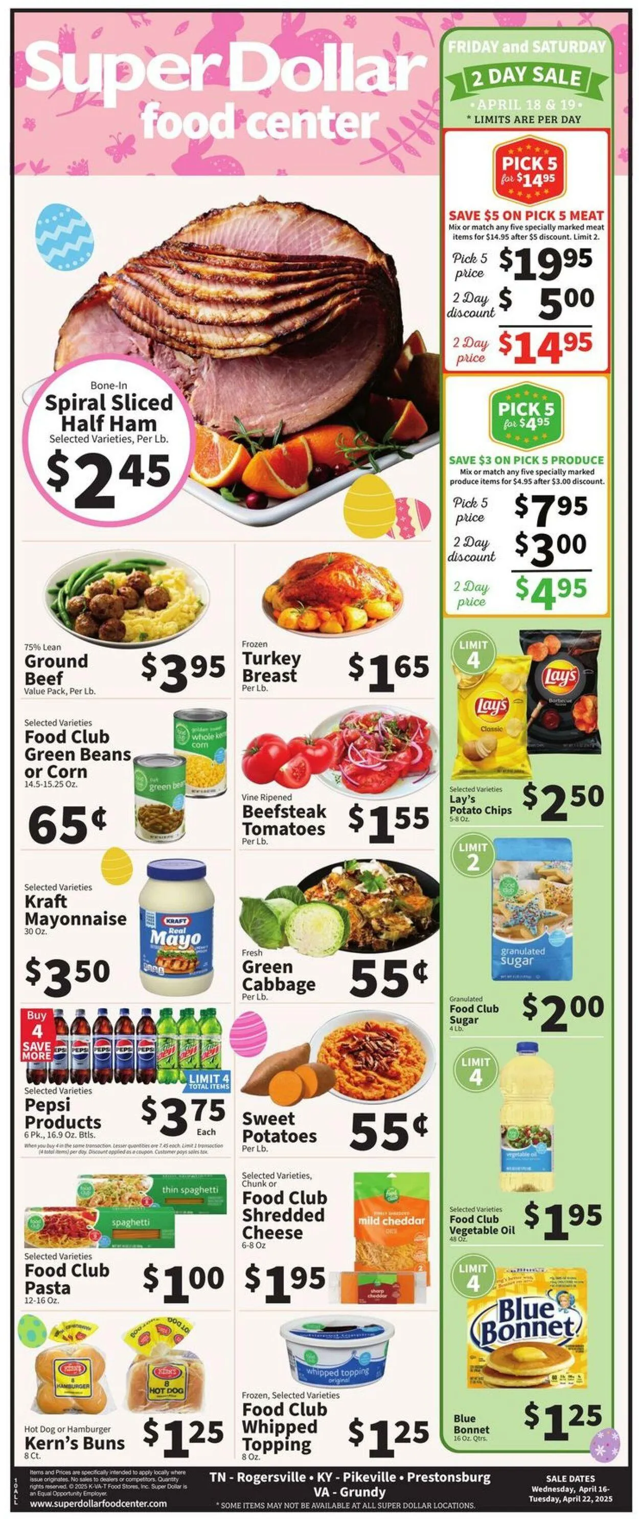 Weekly ad Super Dollar Food Center Current weekly ad from April 16 to April 22 2025 - Page 1