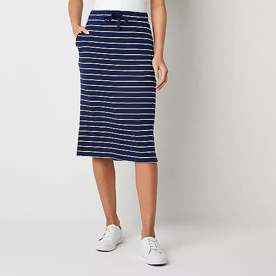 St. John's Bay Womens Mid Rise Midi Pencil Skirt