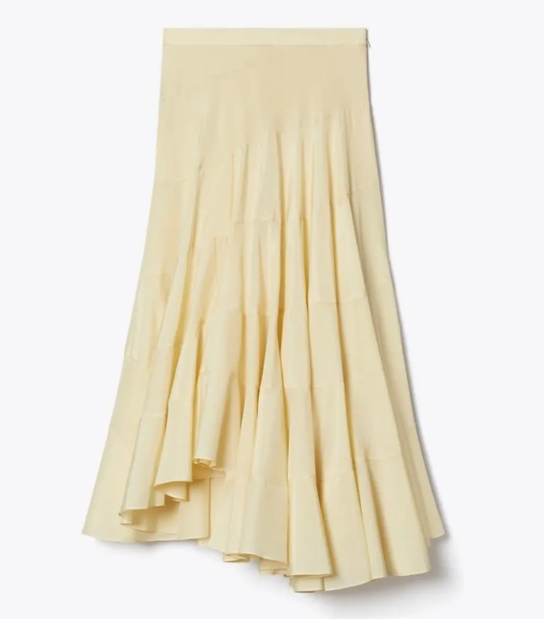 FLARED COTTON SILK SKIRT