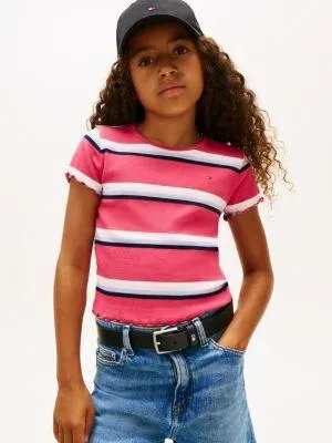 Kids' Scoop-Trim Ribbed Top