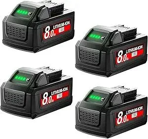 M18 Battery Replacement for Milwaukee 18V Lithium 8.0Ah Compatible with 48-11-1815 48-11-1820 48-11-1840 48-11-1850 48-11-1860 Cordless Tools 4Pack
