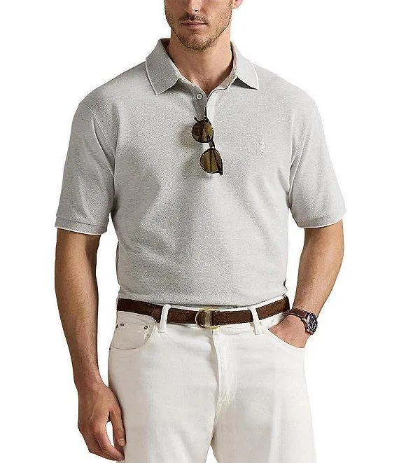 Big & Tall Classic Fit Tipped Stretch Mesh Short Sleeve Polo Shirt