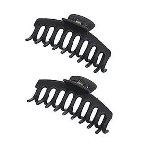 2 Pack Big Hair Claw Clips Nonslip Large Claw Clip for Women and Girls Hair,Strong Hold Grips Hair Accessories 4 Inch (Black)