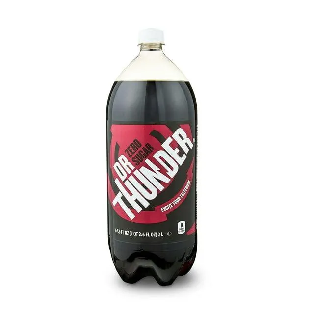 Great Value Dr Thunder Zero Sugar Soda Pop, 2 Liter Bottle