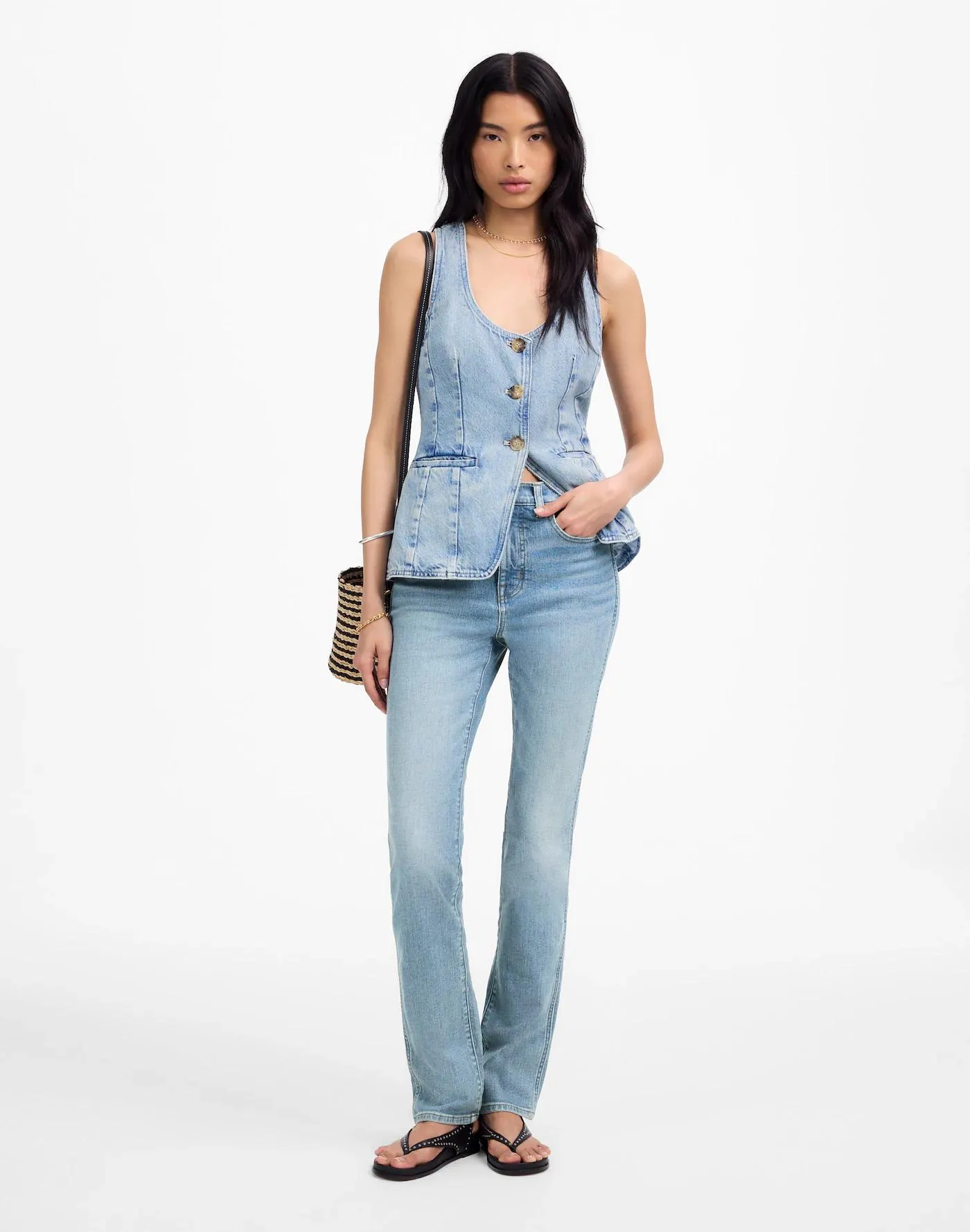 High-Rise Stovepipe Jeans