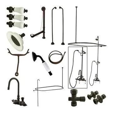 Restorers Hi-Rise Gooseneck Shower Package with Hand Shower