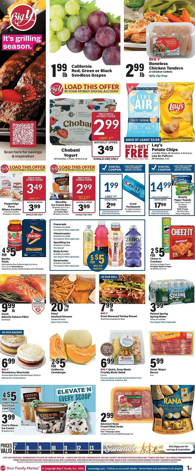Weekly ad Big Y Weekly Ad from August 7 to August 14 2025 - Page 1