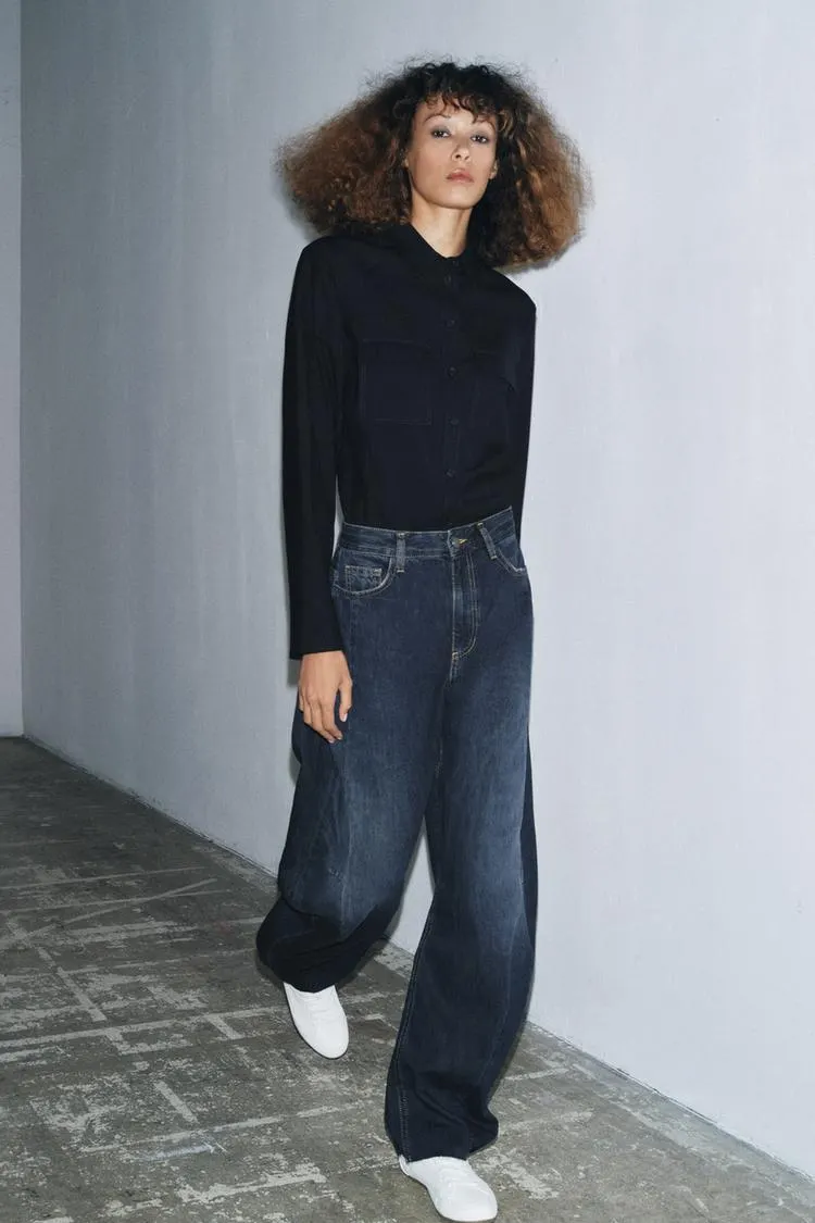 ZW COLLECTION MID-RISE BARREL JEANS