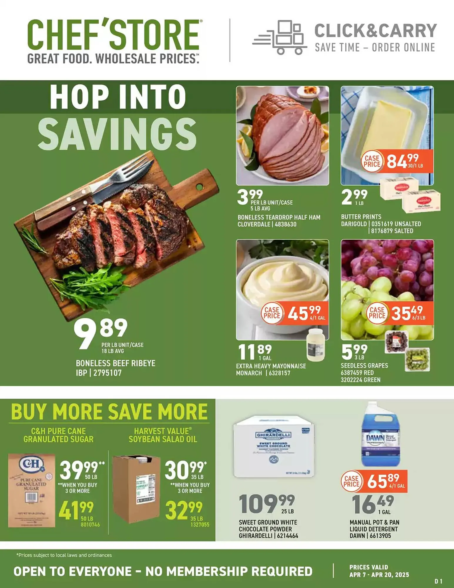 Weekly ad US Foods Chef's Store Weekly Ad from April 7 to April 20 2025 - Page 1
