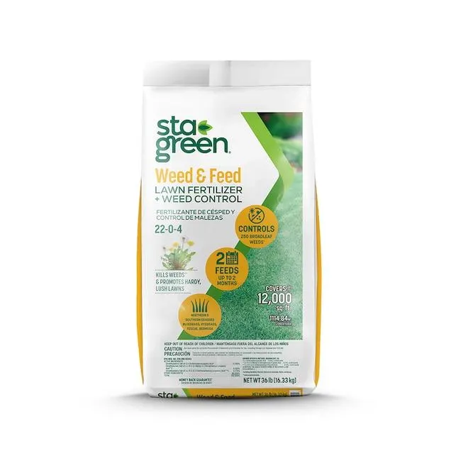 Sta-Green Northern 36-lb 12000-sq ft 22-0-4 Weed Feed Fertilizer