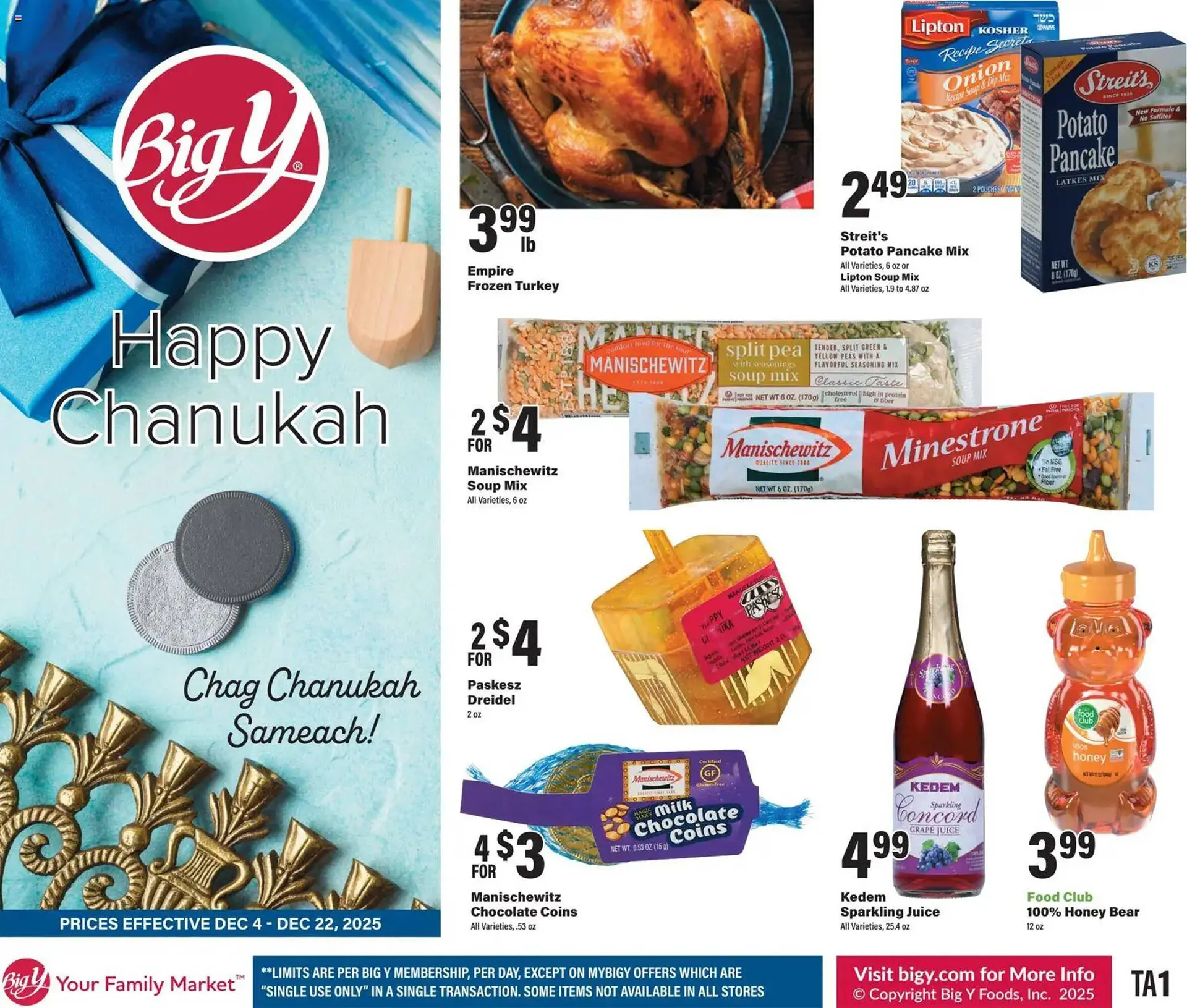 Weekly ad Big Y flyer from December 4 to December 22 2025 - Page 1