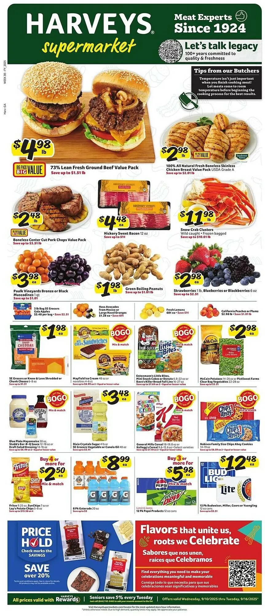 Weekly ad Harveys Supermarkets weekly ad from September 10 to September 16 2025 - Page 1