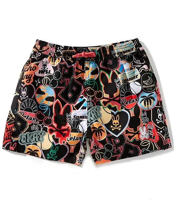 Little/Big Boys Marco Mixed-Media Swim Trunks