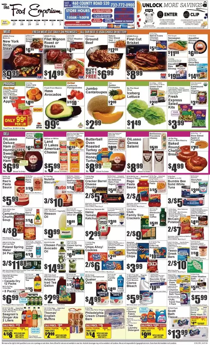 Weekly ad The Food Emporium weekly ad from September 27 to October 3 2024 - Page 1