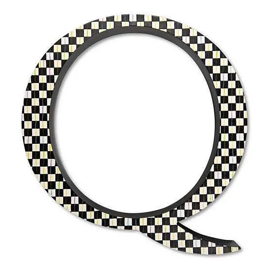 Courtly Check Letter - Q