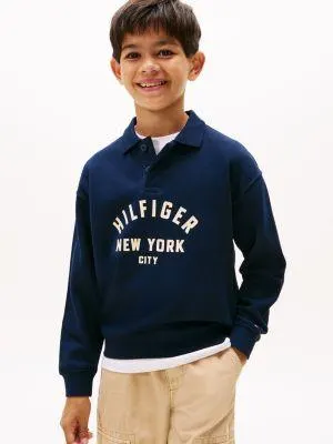 Kids' Curved Hilfiger Graphic Sweatshirt