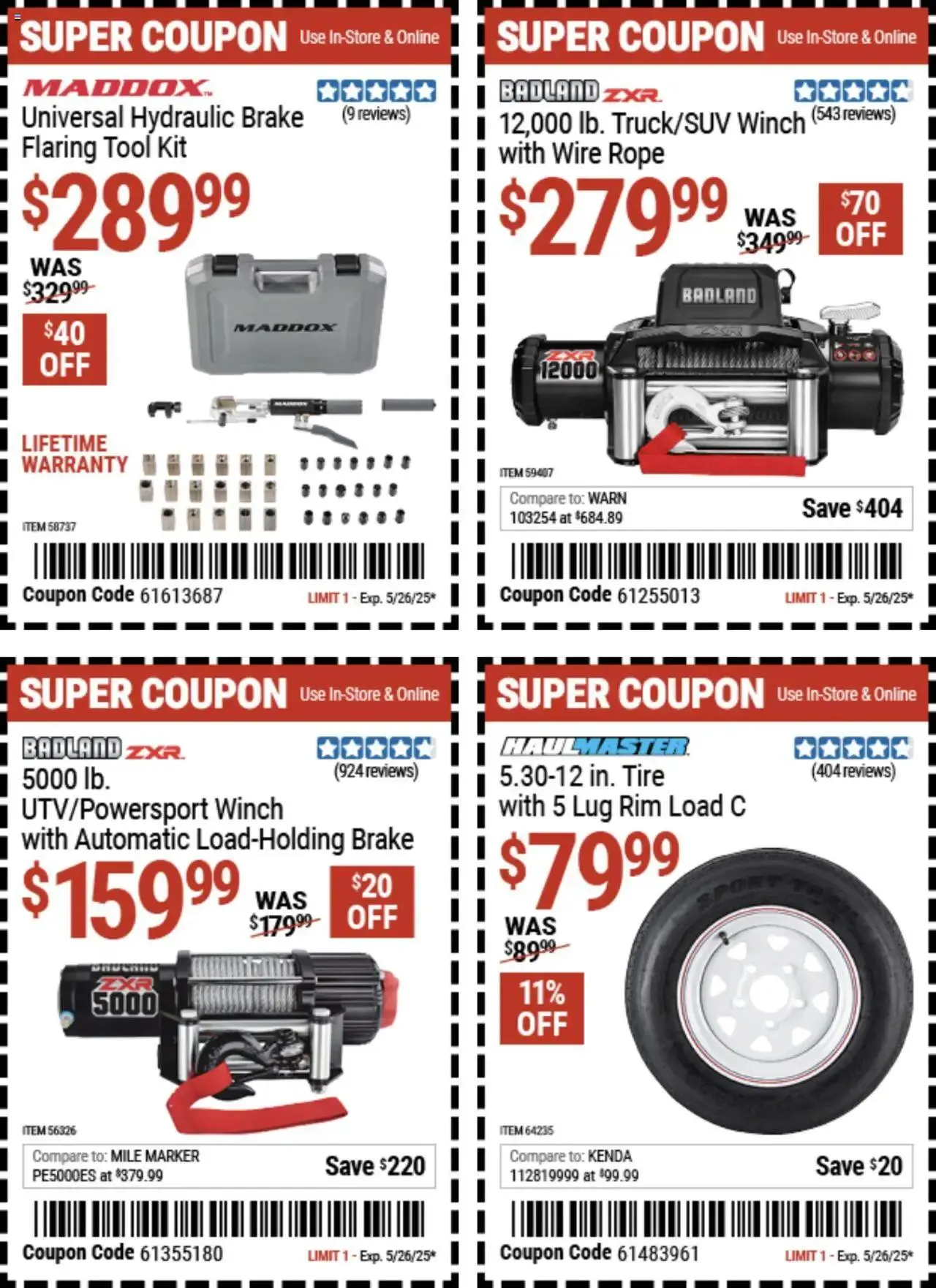 Weekly ad Harbor Freight Hot Coupon Deals from May 12 to May 26 2025 - Page 9