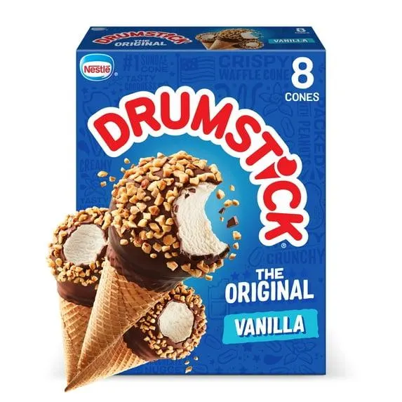 Drumstick The Original Vanilla Sundae Cones, Kosher, 8 Count