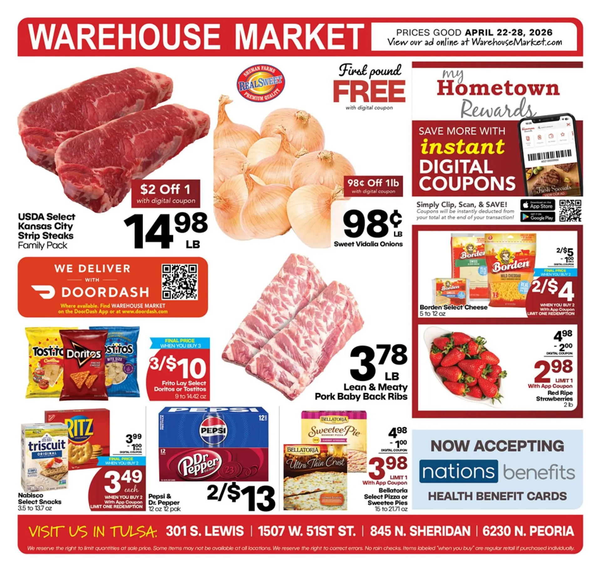 Weekly ad Warehouse Market weekly ad from April 22 to April 28 2026 - Page 1