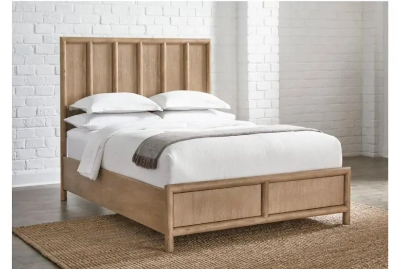 Skylar Queen Brown Wood Platform Bed