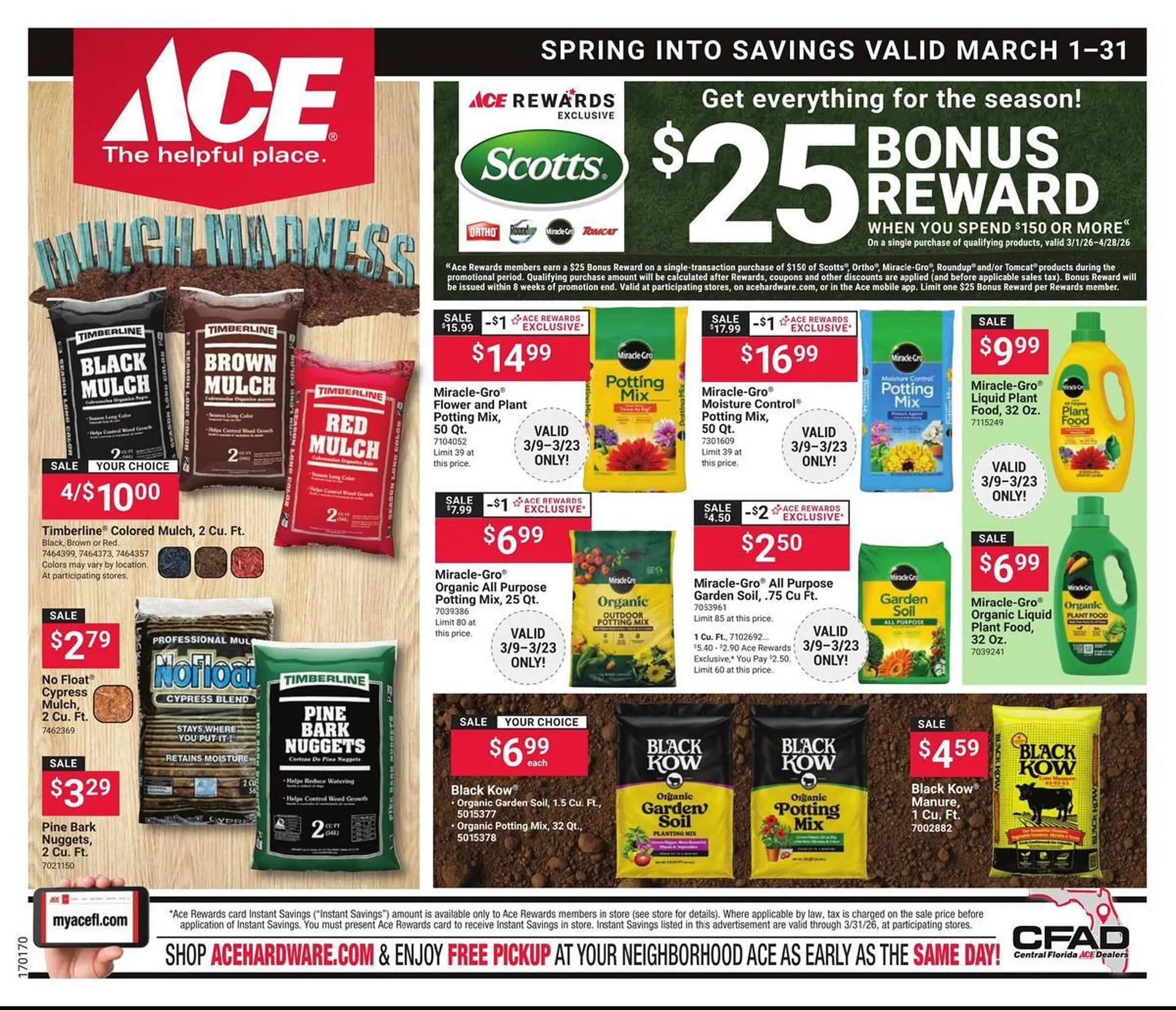Weekly ad Ace Hardware flyer from March 1 to March 31 2026 - Page 1