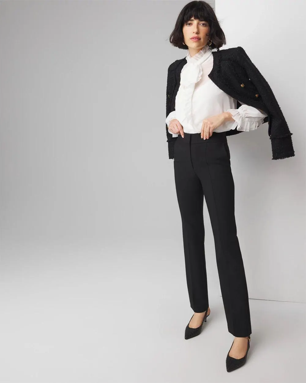 High-Rise Straight Leg Pants