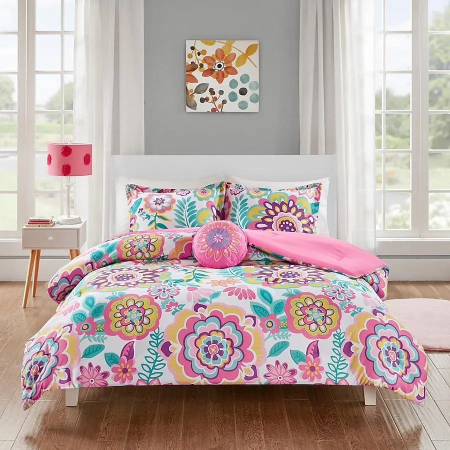 MI ZONE 3 -Piece Pink Twin/Twin XL Comforter Set