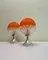 Vintage Glass Table Lamps by Richard Essig, 1970s, Set of 2