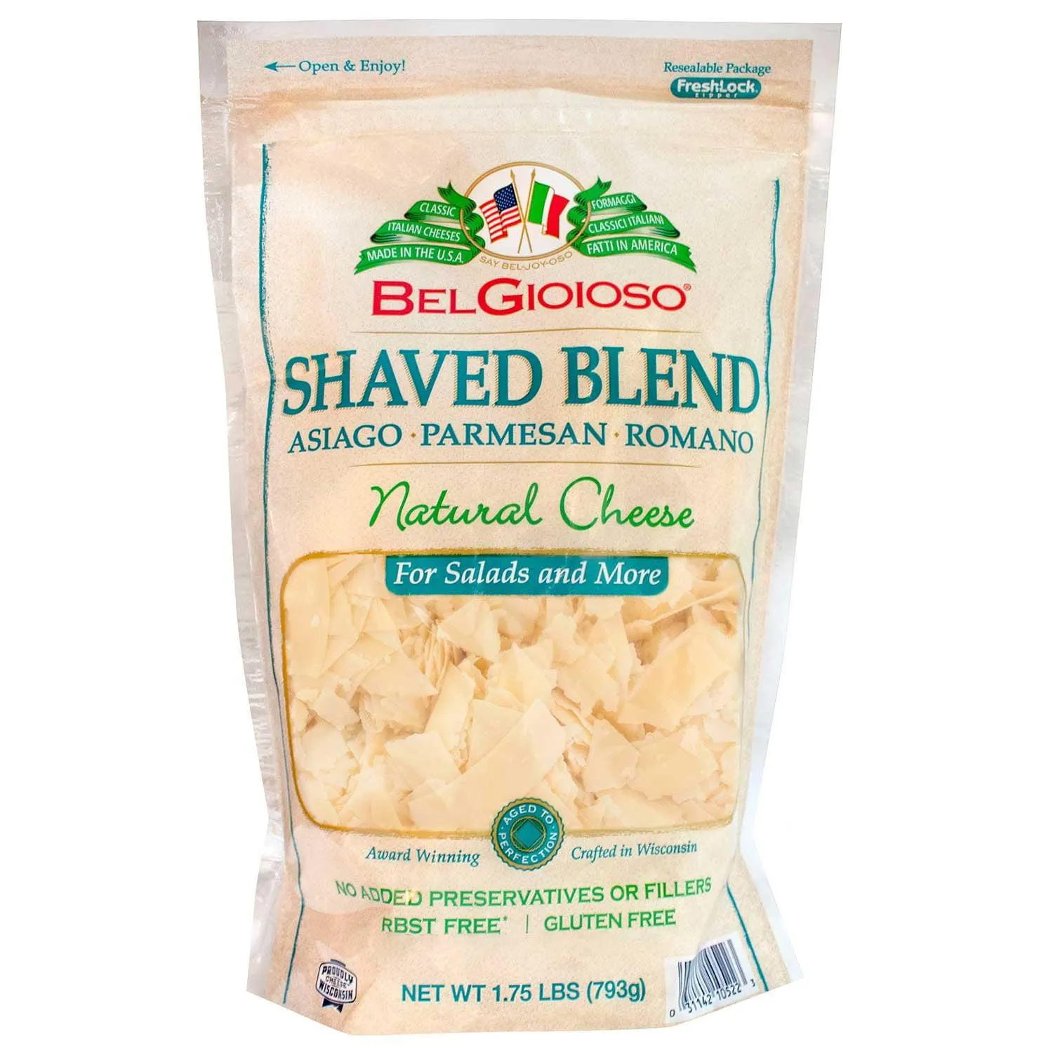 BelGioioso All Natural Shaved Salad Blend 1.75 lbs.