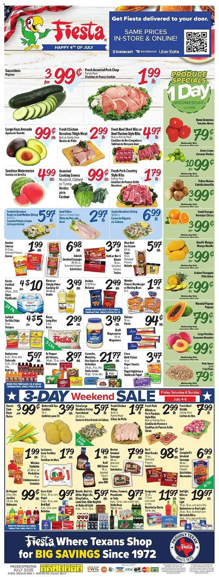 Weekly ad Fiesta Mart Weekly Ad from July 2 to July 9 2025 - Page 1