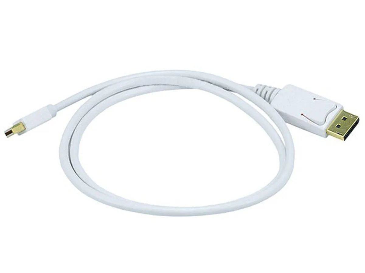 Monoprice 3ft 32AWG Mini DisplayPort to DisplayPort Cable, White