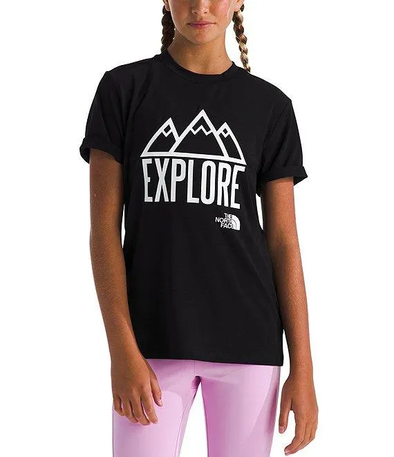 Big Kids Short Sleeve Adventure Explore Graphic T-Shirt