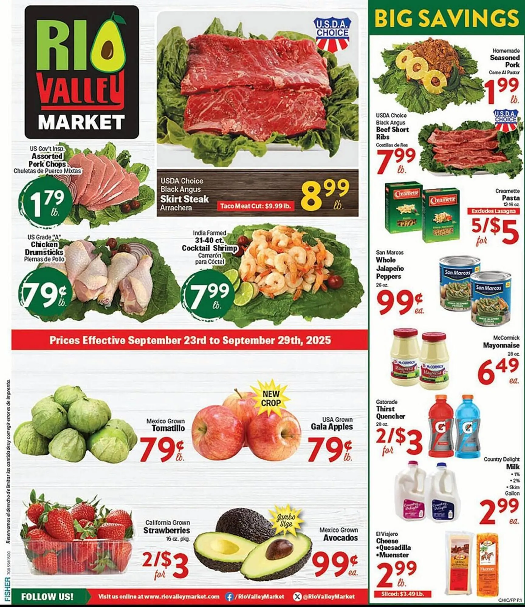 Weekly ad Rio Valley Market weekly ad from September 23 to September 29 2025 - Page 1
