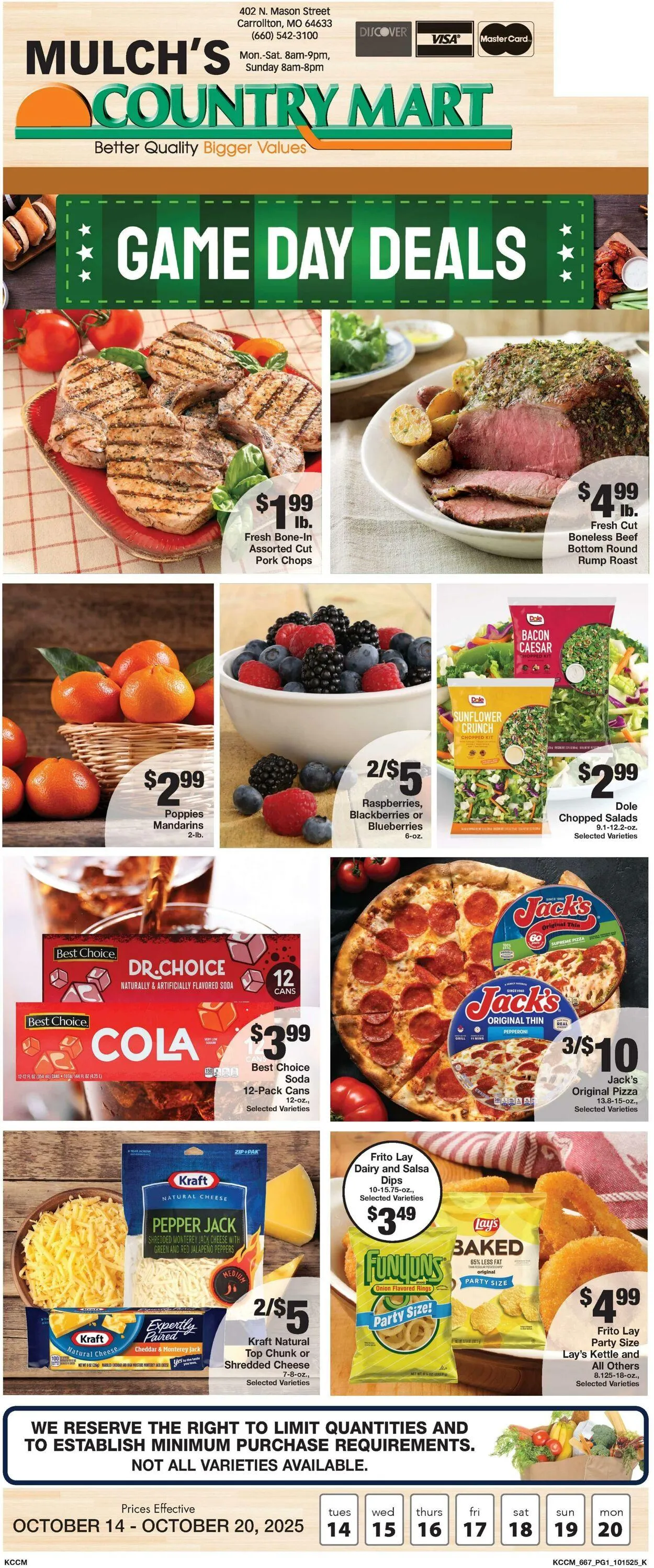 Weekly ad Country Mart from October 14 to October 20 2025 - Page 1