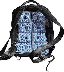 Cooling Pads for Men Women Backpack Mat for Pets Car Seat Outdoor Hiking Picnic Camping Accessories With a Rope Tether, Blue Geometric Pattern, Clear Base