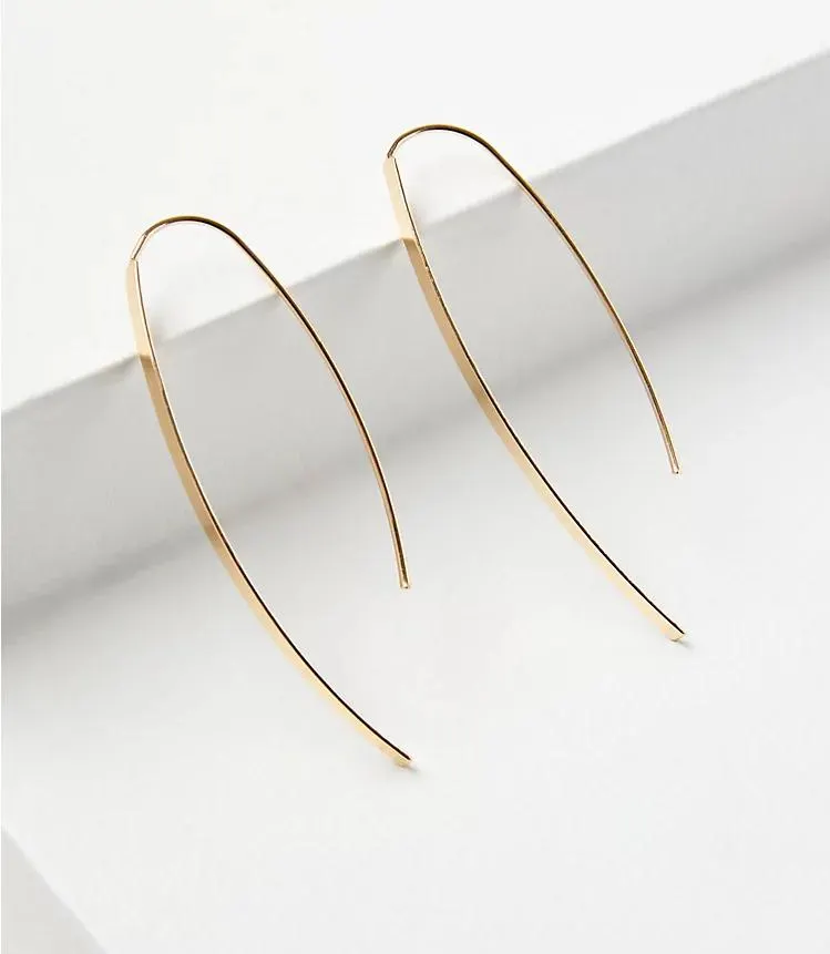 Metallic Pull Thru Earrings