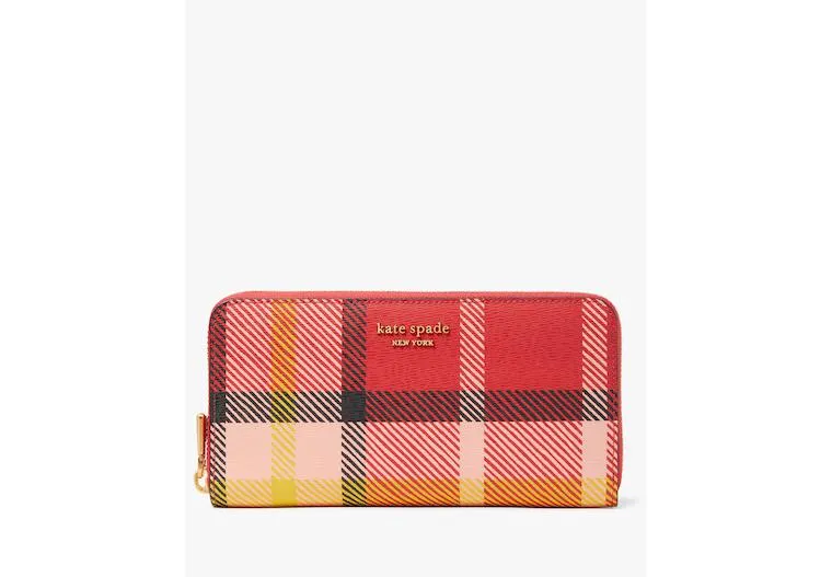 Morgan Museum Plaid Zip-around Continental Wallet