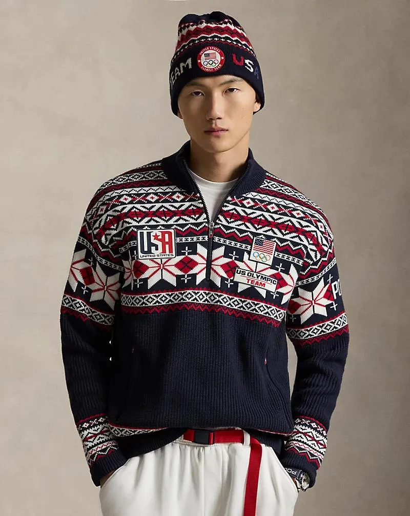 Team USA Wool Quarter-Zip Sweater