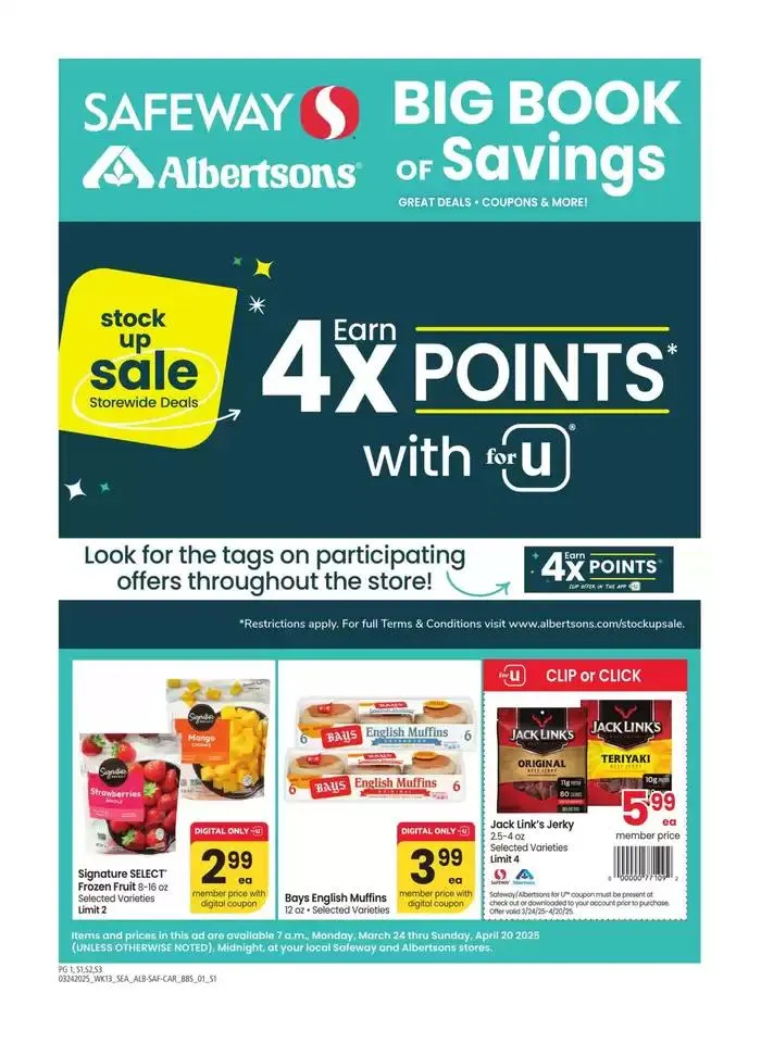 Weekly ad Albertsons - Seattle - BBS from March 24 to April 20 2025 - Page 1