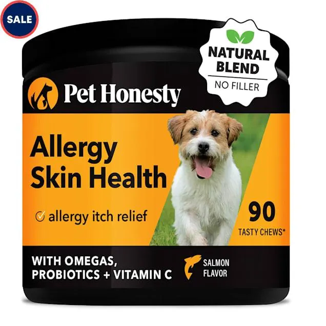 Pet Honesty Allergy Skin Health Soft Chews for Dogs, Count of 90