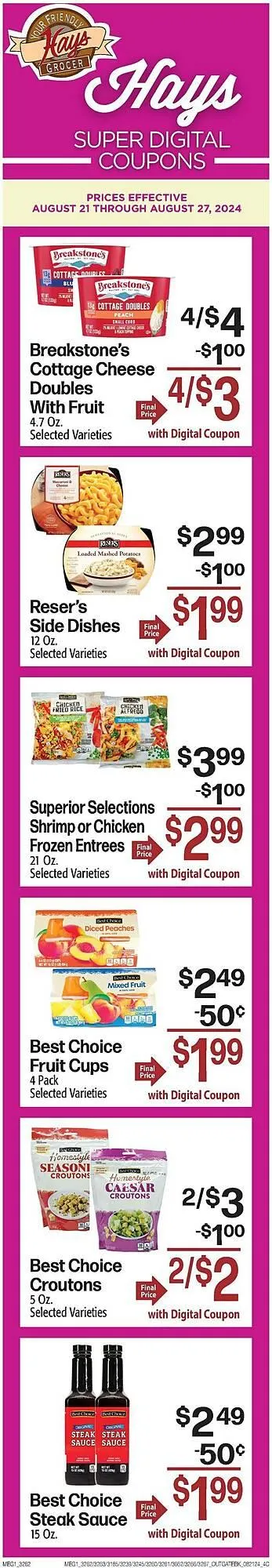 Weekly ad Hays Supermarket Weekly Ad from August 21 to August 27 2024 - Page 2
