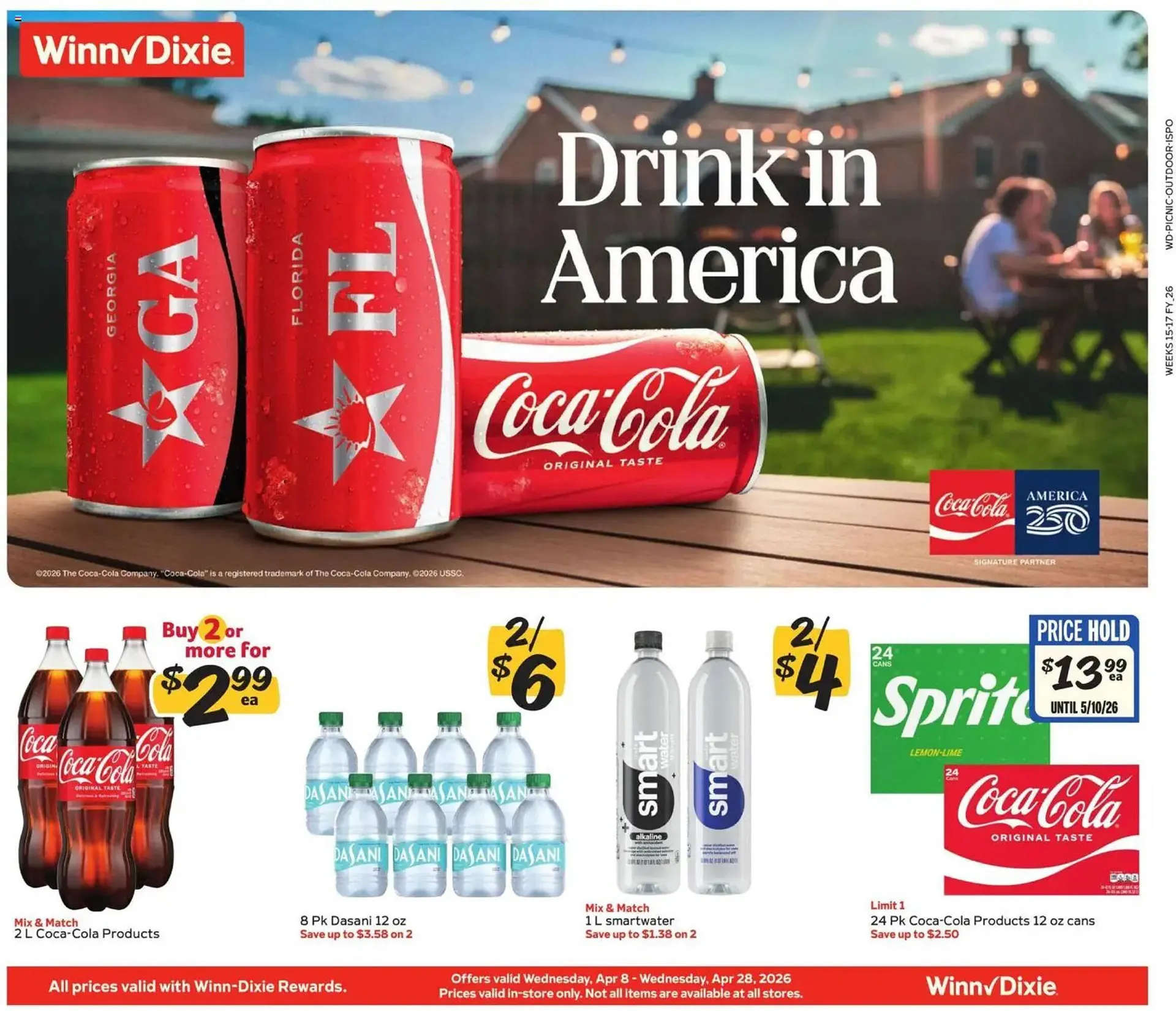 Weekly promotion Winn Dixie weekly ad spanning from April 8 to April 28 2026 - Page 1 for Catalogue 365