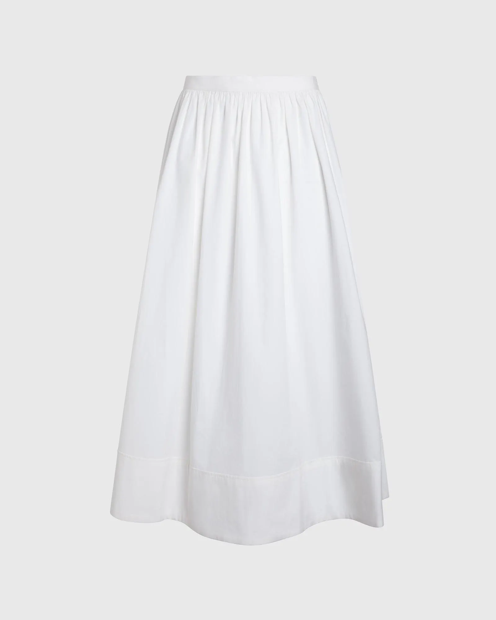 Gathered Cotton Skirt