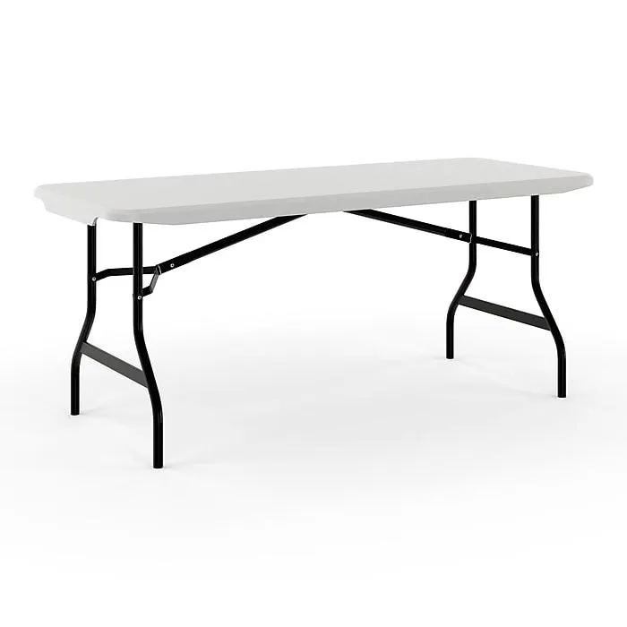 Staples 6' x 29.5" Heavy Duty Plastic Folding Table,