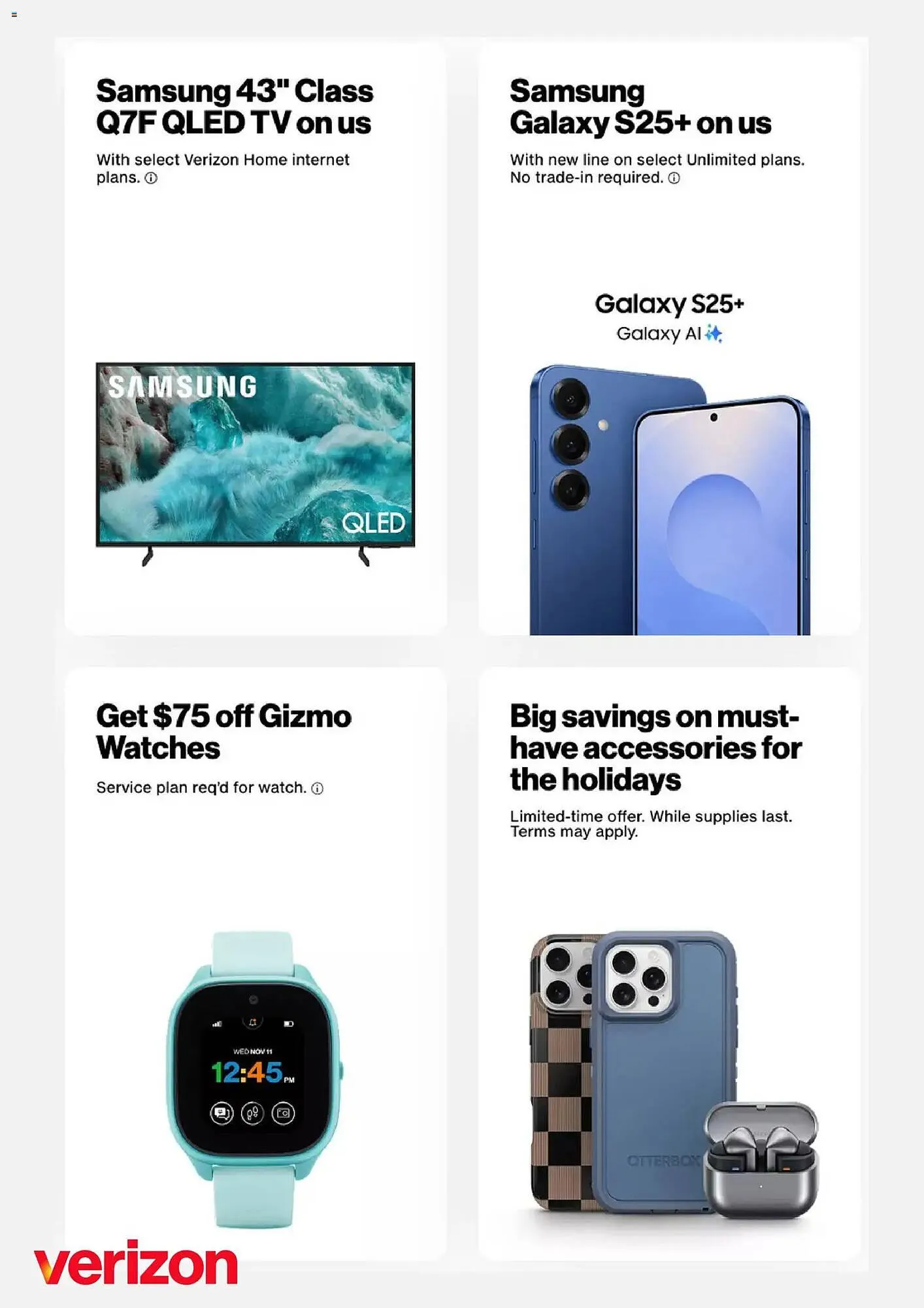Weekly promotion Verizon Wireless weekly ad spanning from November 26 to December 1 2025 - Page 3 for Catalogue 365
