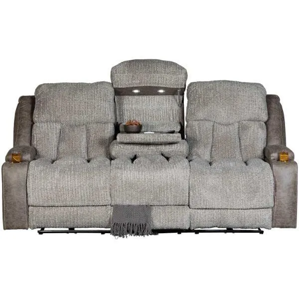 Denali Dual Power Reclining Sofa with Drop Down Table with Massage