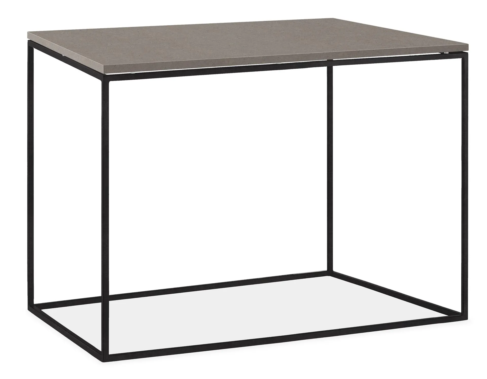 Tyne 30w 20d 24h End Table w/Natural Steel Legs & Fog Top