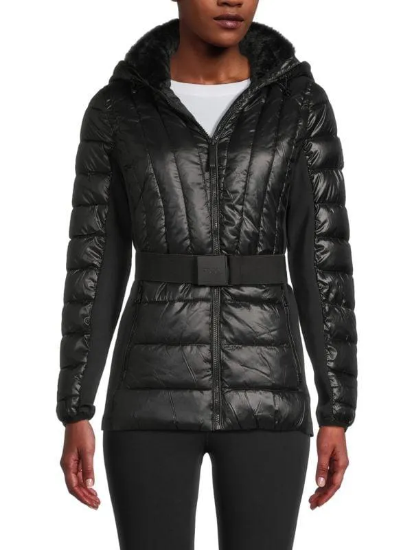 Belted Hooded Puffer Jacket