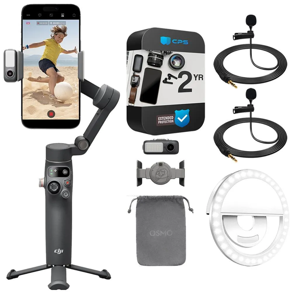 DJI Osmo Mobile 7P Gimbal Stabilizer for Smartphone with 2 Year Warranty Pack