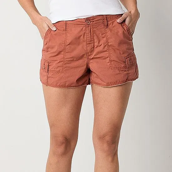 a.n.a Womens Mid Rise Stretch Fabric Cargo Short